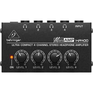 Behringer MicroAMP HA400 4-Channel Small Headphone Amplifier 120V US IEC Plug - Picture 1 of 4