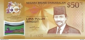 BRUNEI - Billete conmemorativo UNC de 50 Ringgit 2017 - Imagen 1 de 2