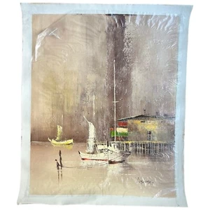 Vintage 1980s ArtMaster Galleries Original Oil Painting L. Thomas 19 x 22" #2 - Picture 1 of 8