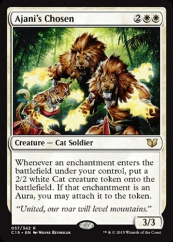 MTG - Ajani's Chosen - Commander 2015 - NM, English Magic FLAT RATE SHIP - Image 1 of 1
