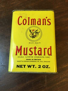 Vintage Colman's Senf Gewürz Metalldose 2 Unzen VOLL, Made In Britain - Bild 1 von 5