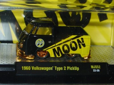 M2 MACHINES 1960 VW VOLKSWAGEN MOONEYES TYPE 2 PICKUP TRUCK CHASE -Blk/Yello MIP - Image 1 of 2