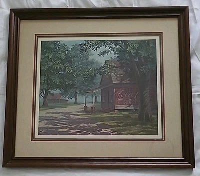 Jim Harrison Nickle Coke Print Signed Double Matted Professionally Framed 25x28 - Image 1 of 4