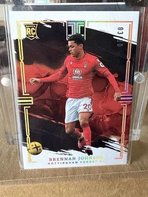 2022-2023 Panini Impeccable Brennan Johnson RC Gold /10 Nottingham Forest - Image 1 of 2