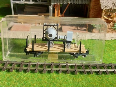 Egger Bahn Rungenwagen mit Betonmischer, OVP, H0e, Schmalspur - Изображение 1 из 4