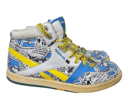 Zapatillas deportivas Reebok Monopoly para mujer 8 zapatos de caña alta azul amarillo Foto 1 de 4