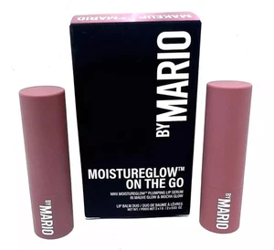 MakeUp By Mario MoistureGlow Lip Balm Duo Plumping Serum Mauve & Mocha Glow - Picture 1 of 6