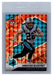 2021 Panini Mosaic #36 Christian McCaffrey Prizm Reactive Orange - Picture 1 of 2