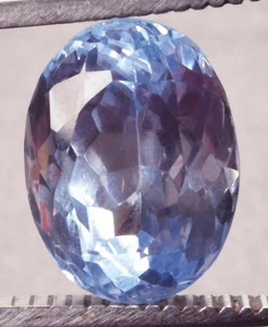Piedra preciosa certificada corte ovalado de alta calidad aguamarina azul claro natural de 6,55 quilates - Imagen 1 de 4
