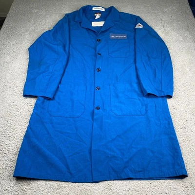 Bulwark FR Labcoat Mens XL Blue Flame Resistant Button Up Workwear - Image 1 of 4
