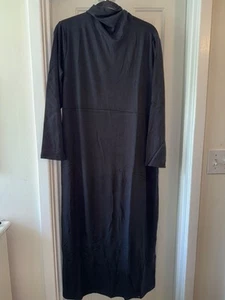 WOMEN WITH CONTROL TALL Finespun Jersey Tummy Control Midi Dress BLACK 1X TALL - Picture 1 of 2