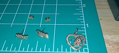 Black Hills Gold 14k Yellow And Rose Gold CCO Earrings And 10k Heart Pendant  - Image 1 of 4