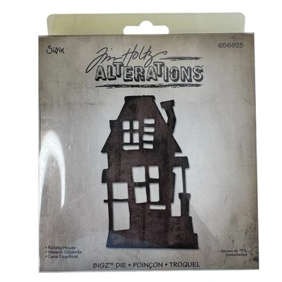 NEW Sizzix Tim Holtz Alterations Bigz Die RICKETY HOUSE 656925 Retired Halloween - Image 1 of 4