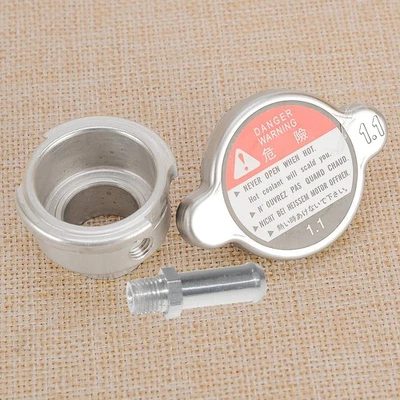 Aluminum Weld On Radiator Filler Neck 32mm 1.25" ID with 1.1 Radiator Cap New - Image 1 of 4