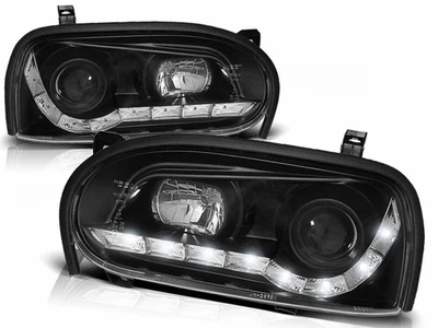 Kit fari a led neri per Vw Golf 3 III 09.1991-08.1997 - Immagine 1 di 2