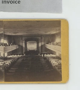 Interior Congregational Church Central Falls Stereoview c1870 - Picture 1 of 3