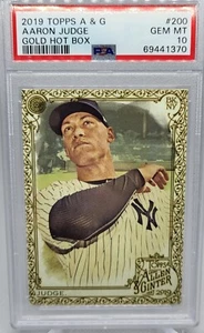 Topps Allen & Ginter #200 2019 Aaron Judge Gold Hot Box PSA 10 Low Pop 5 raro - Imagen 1 de 2