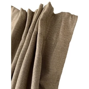 Home Maison Curtain Panel Woven Brown Natural Look 34.5" x 84" Rod Pocket - Picture 1 of 6