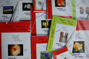 FOTOPAPIER für Tintenstrahldrucker AUSWAHL an Glossypaper GLANZ wasserfest PRIPA - Bild 1 von 1