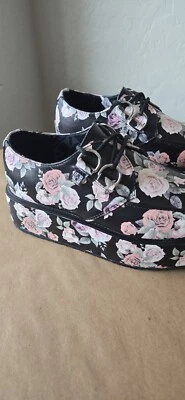 Tuk-Floral Print Wrapped Creepers Boots   Size 7/ Women's  - Image 1 of 4