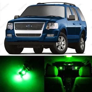 Paquete de 13 luces interiores LED verdes para Ford Explorer 2002-2010 + herramienta de palanca - Imagen 1 de 6