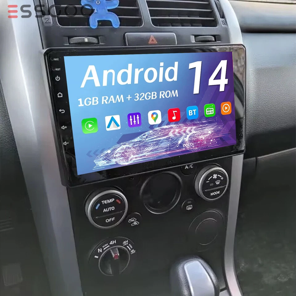 9" CarPlay Android 14 автомобильное радио для Suzuki Grand Vitara 2005-2015 GPS WIFI BT - Изображение 1 из 4