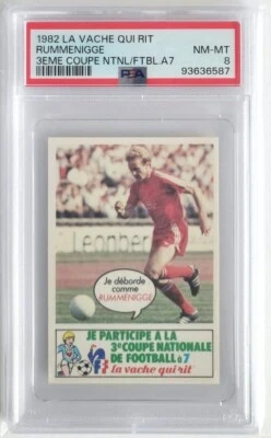 1982 La Vache Qui Rit Laughing Cow Karl Heinz Rummenigge Coupe de Football PSA 8 - Image 1 of 2