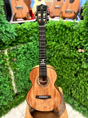 Kamehameha Ukulele KT-1 #5 ALL SOLID QUEENSLAND MAPLE TENOR w/electric pickup - Image 1 of 4