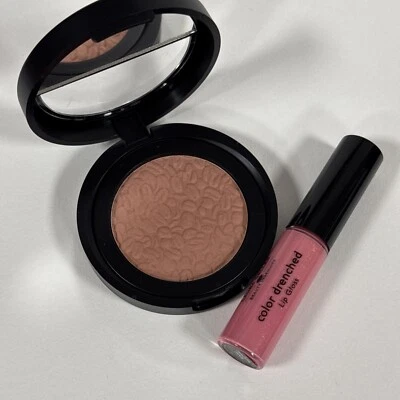 Laura Geller Baked Blusher Shade: Mocha Mauve Latte Blush 4.5g & Gloss New