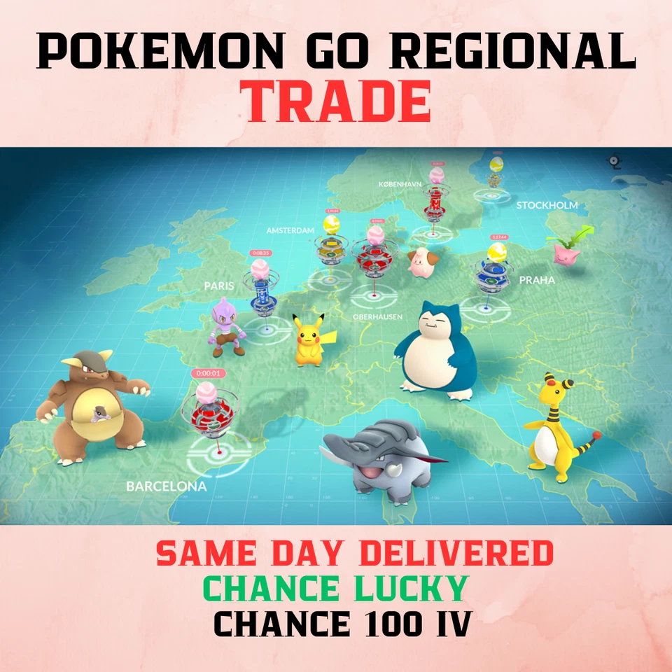 Pokemon Go Regional TRD✨Same Day Delivered✨Chance Lucky✨Sigilyph✨Corsola✨Tropius - Image 1 of 1