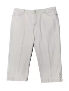 Pantalones de mezclilla cortos Bandolino, Mandie, caqui claro con elástico, talla 16 - Imagen 1 de 4