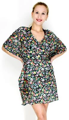 LA LEELA Women's Plus Size Bikini Swimwear Swimsuit Cover up US 10-14 Black_E838 - Изображение 1 из 3