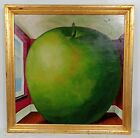 AMAZING RENE MAGRITTE OIL ON CANVAS DATED 1956 WITH FRAME IN GOLDEN LEAF NICE