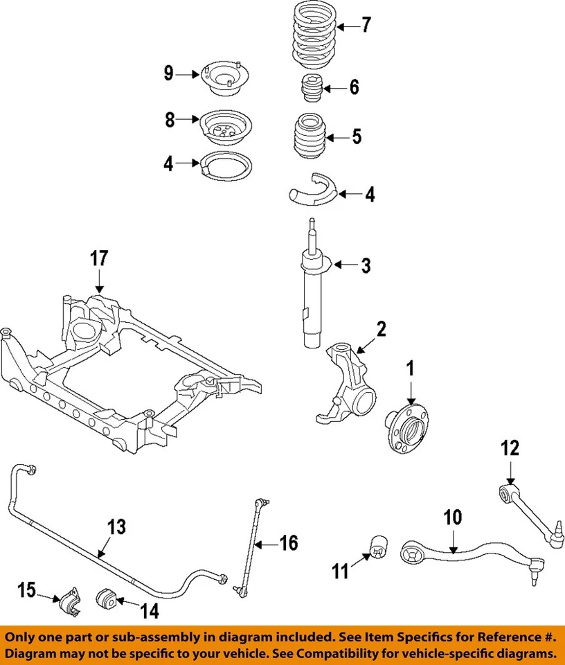 BMW OEM 09-16 328i xDrive Suspension Components-Guide Support 31306785962 Foto 1 de 1