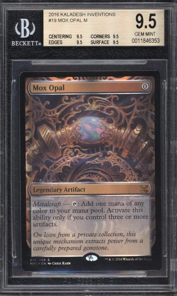 MTG Magic Masterpiece Kaladesh Inventions Mox Opal BGS 9.5 (QUAD pop 1) FOIL - Image 1 of 1