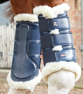 Premier Equine Navy Wool Brushing Boots - Small. New in Original Packaging. - Image 1 of 2