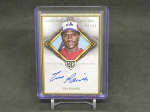 2023 TOPPS GILDED COLLECTION TIM RAINES GOLD FRAMED HALL OF FAMERS AUTO /99 MM2