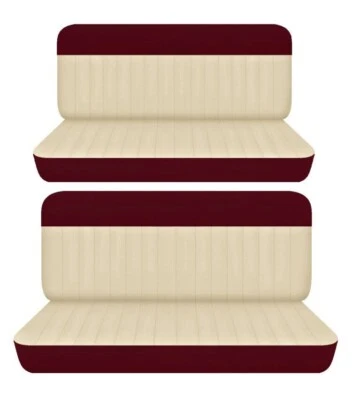 Se adapta a Plymouth Cranbrook 1951-1953 sedán de 4 puertas fundas de asiento de banco delanteras y traseras Foto 1 de 2