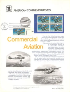 #64 13c Commercial Aviation #1684 USPS Commemorative Stamp Panel w/ FDC - Picture 1 of 1