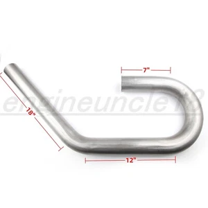 US 3" OD 45 + 180 Degree U J Combo Mandrel Bend 409 Stainless Steel Exhaust Pipe - Picture 1 of 11