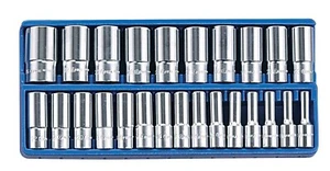 Genius Tools 25 Piece 1/2" Dr. Metric Deep Hand Socket Set - (Old Part# DS-42... - Picture 1 of 1