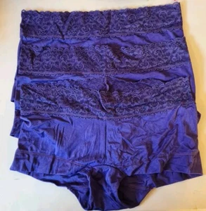 Pack de 3 BRAGAS PANTALONES CORTOS MORADOS NIÑO MAIDENFORM NUEVAS TALLA 6/M MUESTRA L1 - Imagen 1 de 3