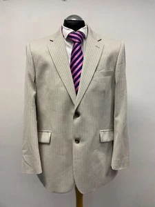 BROOK TAVERNER SUIT JACKET/BLAZER COTTON/WOOL IN BEIGE SIZE 42S BNWOT (0311) - Picture 1 of 7
