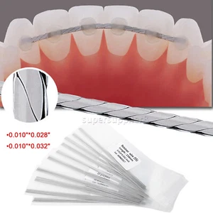 Dental Orthodontic Flat Strand Lingual Retainer Wire .010"x.028" 10Pcs/Pack - Picture 1 of 30
