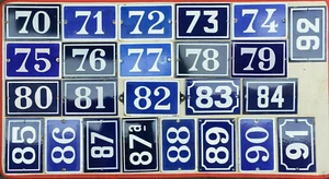 Old French house number - 24 of thousands of vintage enamel examples on eBay - Picture 1 of 28