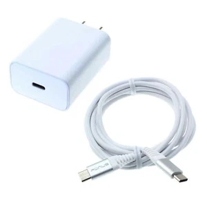 18W FAST HOME CHARGER PD TYPE-C 6FT USB-C CABLE QUICK POWER for PHONES & TABLETS - Picture 1 of 6