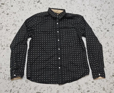 Рубашка мужская RAG &BONE большая черная повседневная на пуговицах геометрическая с длинным рукавом хлопок - Изображение 1 из 4