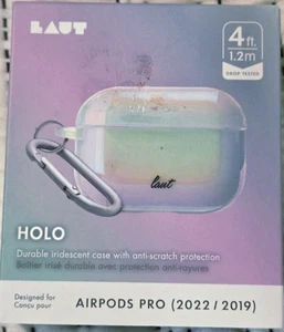 LAUT AirPods Pro Case - Iridescent Finish, Anti Scratch, Carabiner - New in Box - Picture 1 of 5