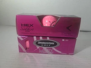 Bridgestone And Callaway Ladies Womens Pink Golf Balls - 5 Balls Total - Picture 1 of 6