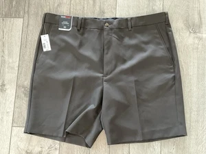 Pantalones cortos inteligentes de viaje ROUNDTREE & YORKE marrón. Cintura 43”. Entrepierna 8”. Talla 42. NUEVO. - Imagen 1 de 7